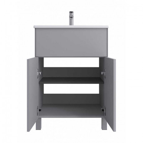 Тумба с раковиной Aquaton Форест Про 60 туманный серый