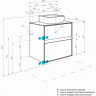 Тумба с раковиной и столешницей Aquaton Либерти 60/Mila 40, 2 ящика, дуб эльвезия