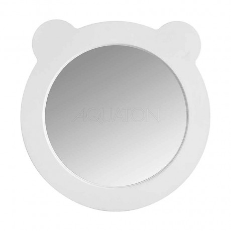 Зеркало Aquaton Каспер Мишка круглое, белое матовое