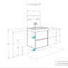 Тумба с раковиной Aquaton Сканди 55 белый