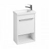 Тумба с раковиной Aquaton Хоуп 40 белый матовый