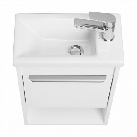 Тумба с раковиной Aquaton Хоуп 40 белый матовый